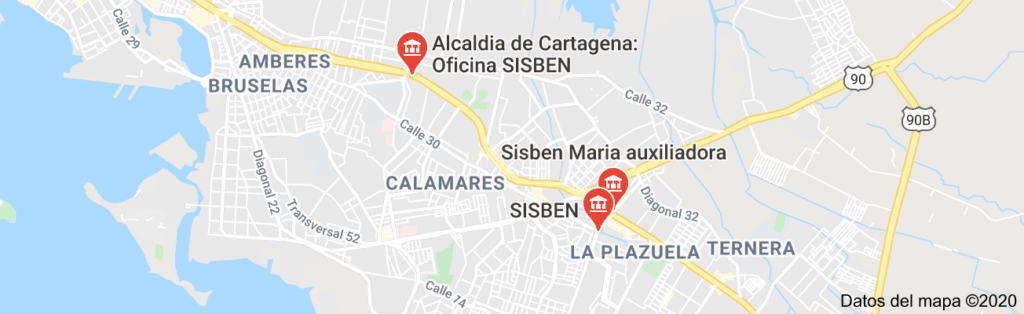 mapa oficinas cartagena sisben